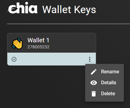 wallet details